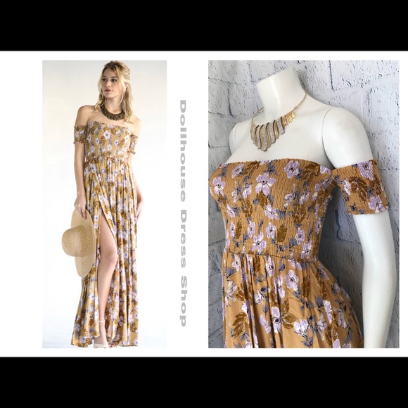 5 ⭐️ 1 Left❗️Wild Flower Boho Style Maxi Dress - Picture 5 of 7